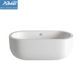 Acrylic oval indoor white color classical bathtub